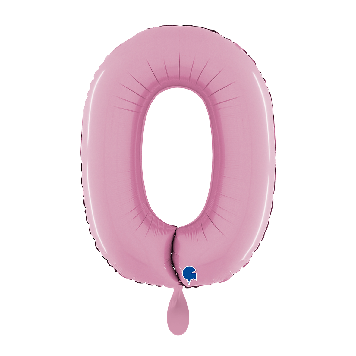 1 Ballon XL - Cijfer 0 - Pastel Roze