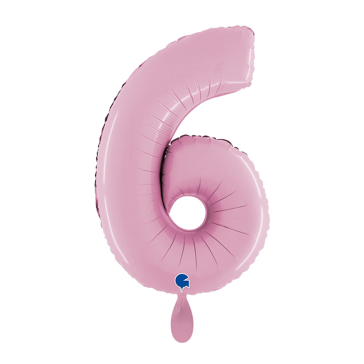 1 Ballon XL - Chiffre 6 - Rose pastel