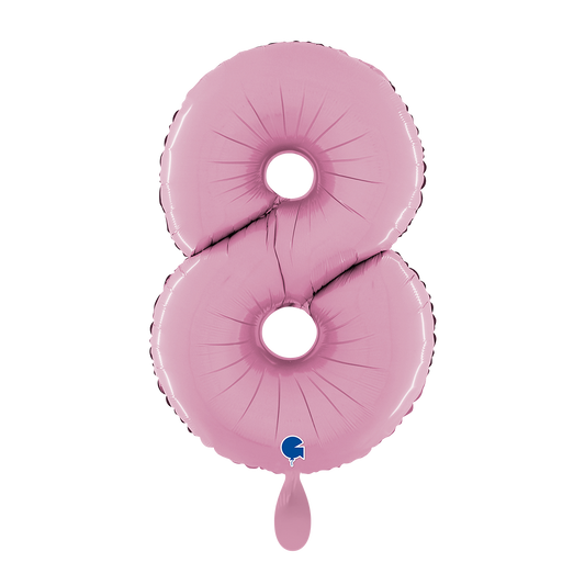 1 Ballon XL - Chiffre 8 - Rose Pâle