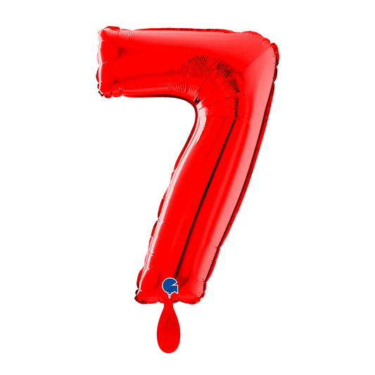 1 Ballon XL - Chiffre 7 - Rouge