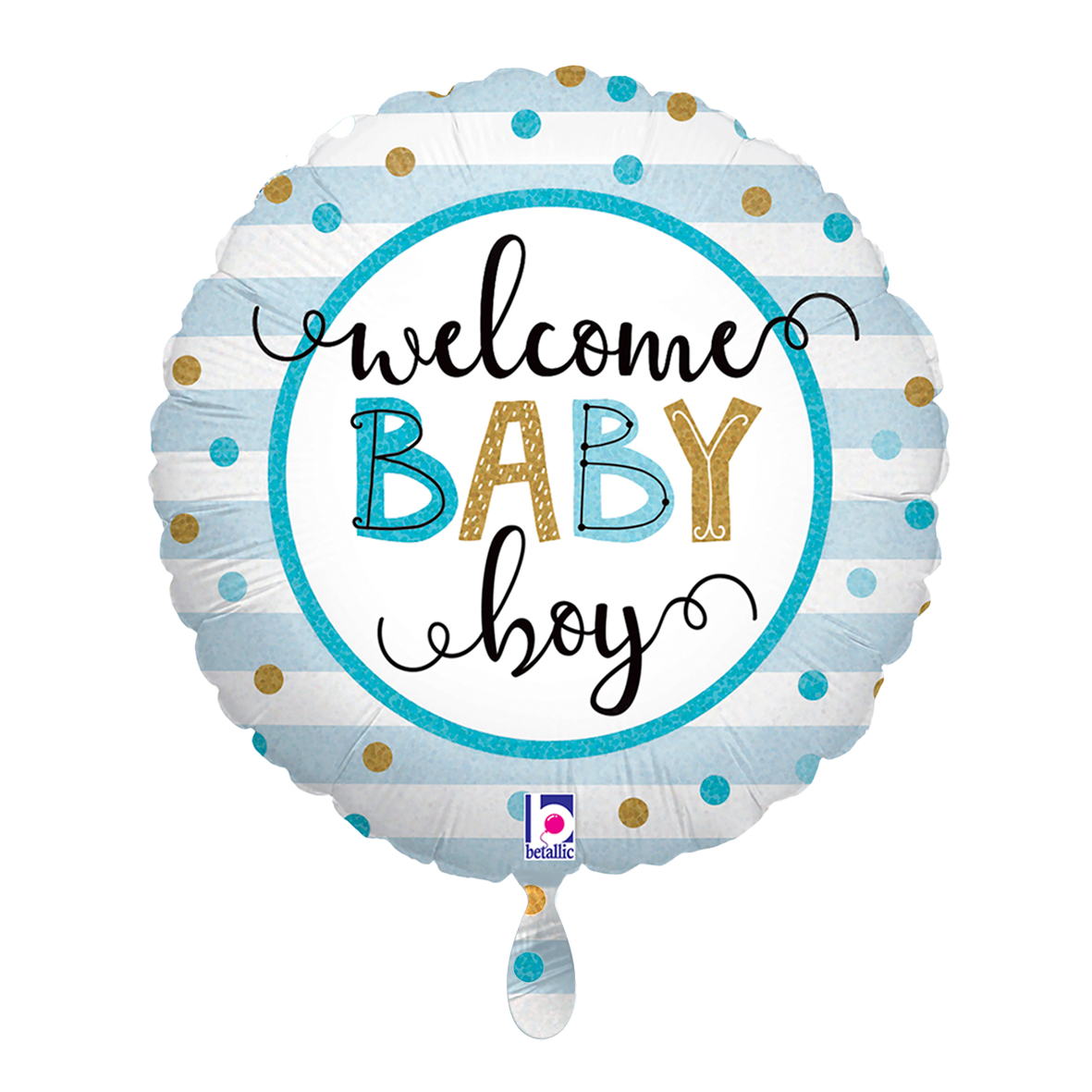 1 Ballon - Baby Boy Strepen