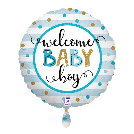 1 Ballon - Baby Boy Strepen