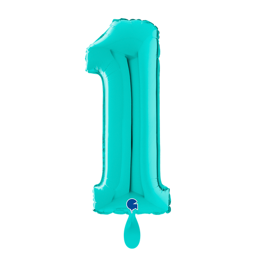 1 ballon XL - Chiffre 1 - Tiffany