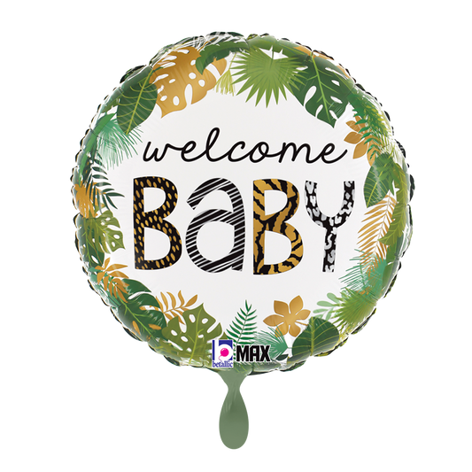 1 Ballon - Dschungel Willkommen Baby
