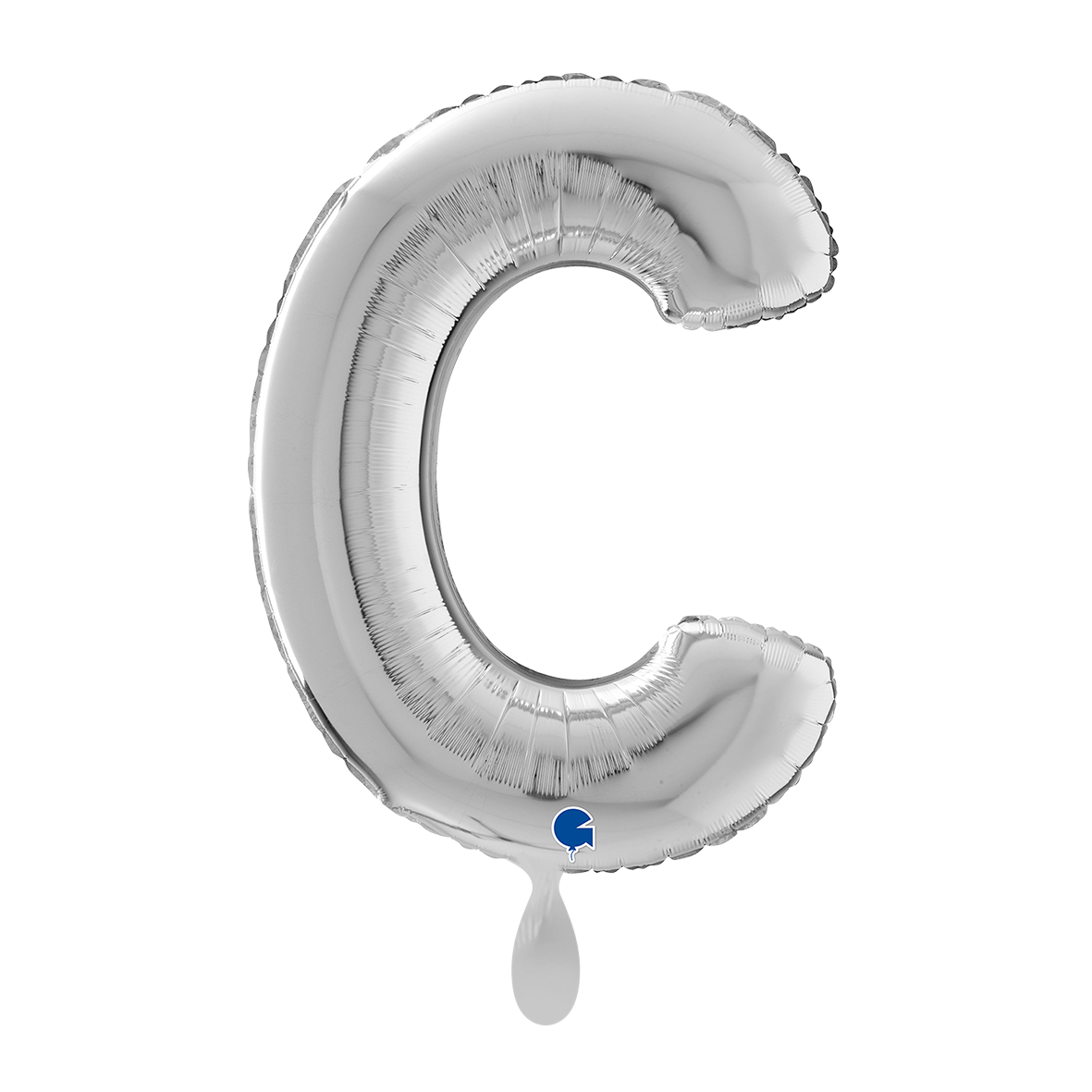1 Ballon XL - Letter C - Zilver