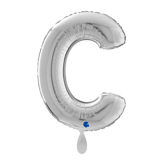 1 Ballon XL - Lettre C - Argenté