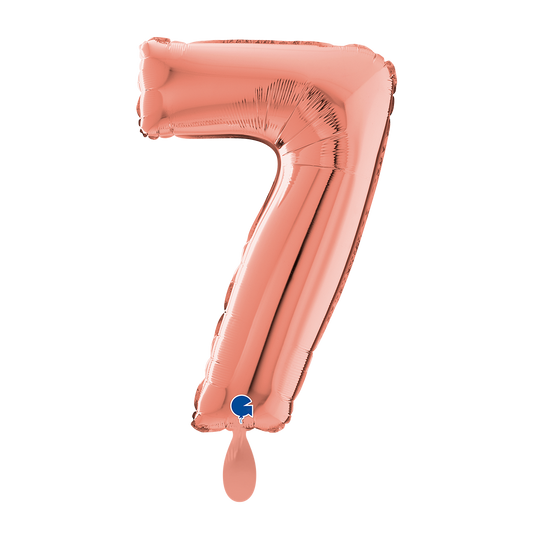 1 Ballon XL - Chiffre 7 - Or rose