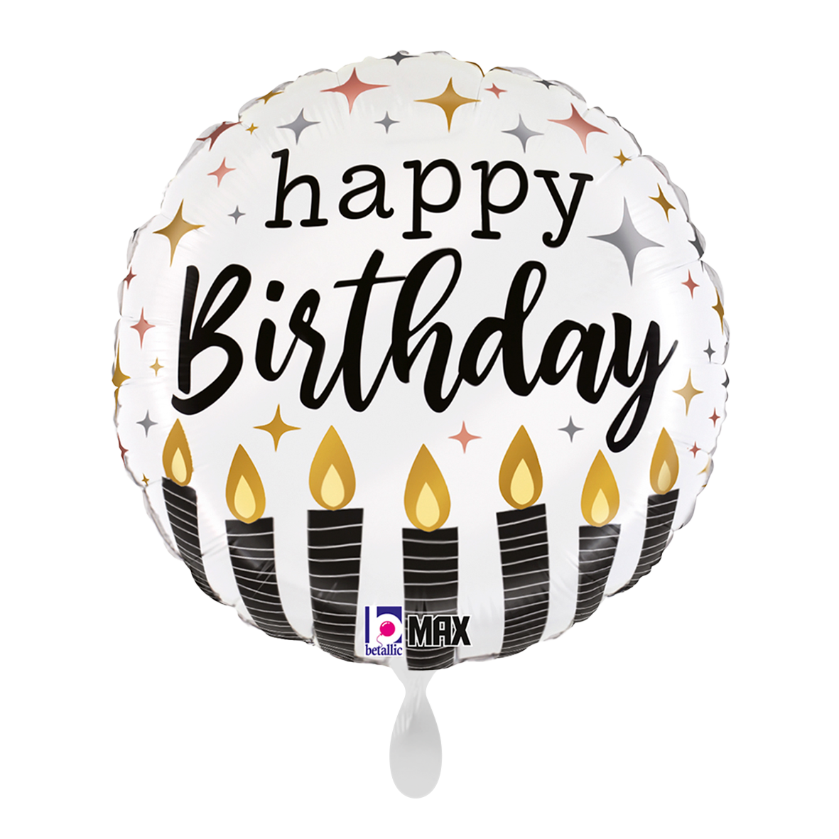 1 Ballon - Satin Metallic BDay Kaars