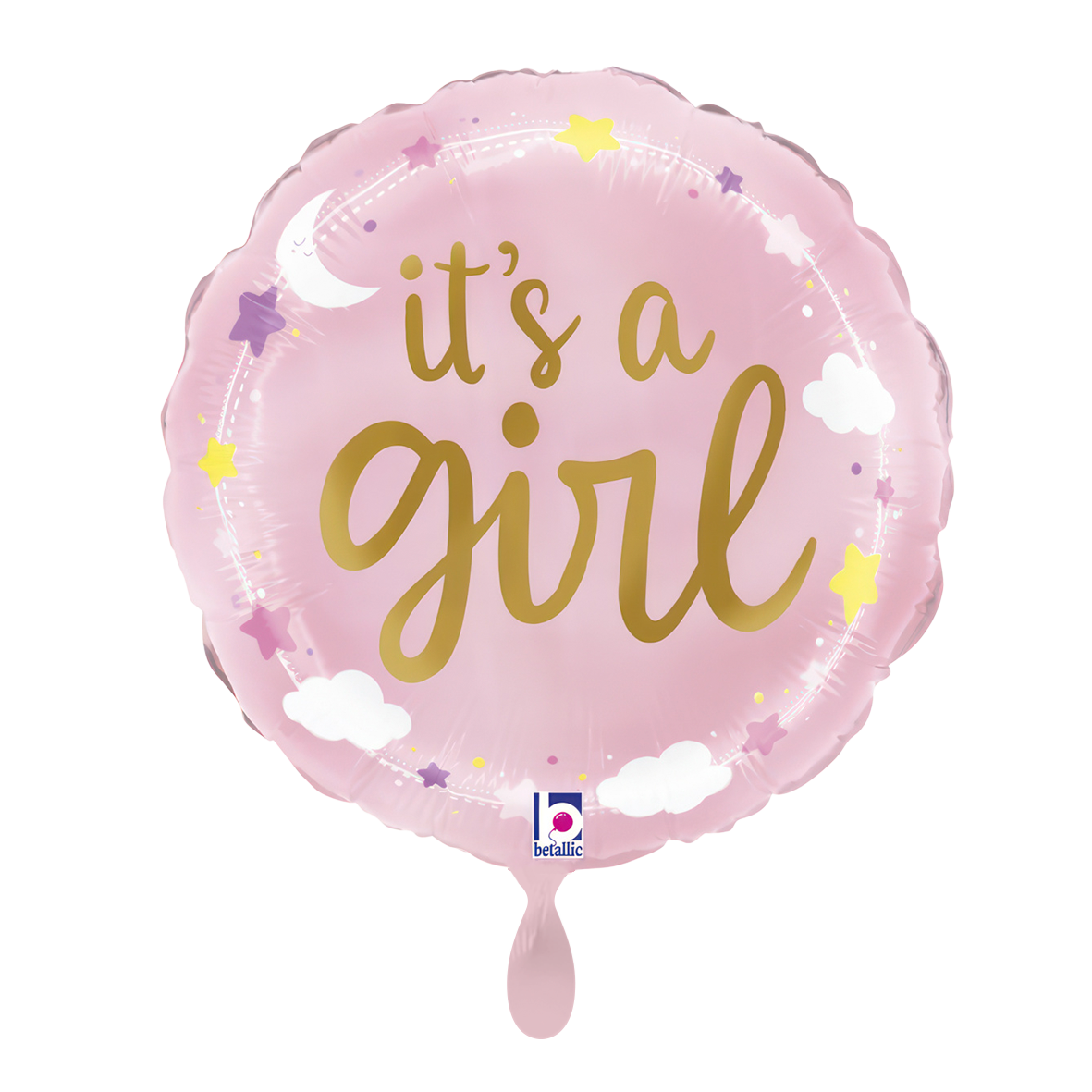 1 Ballon - It's A Girl Sterren & Wolken