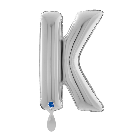 1 ballon XL - Lettre K - Argenté