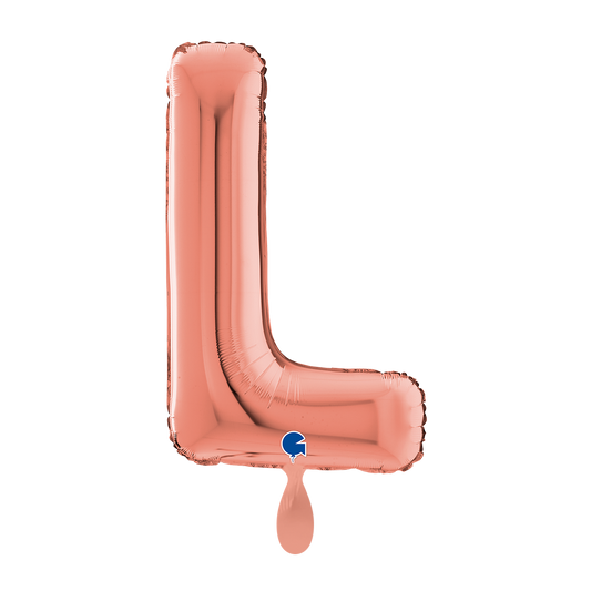 1 Ballon XL - Lettre L - Or Rose