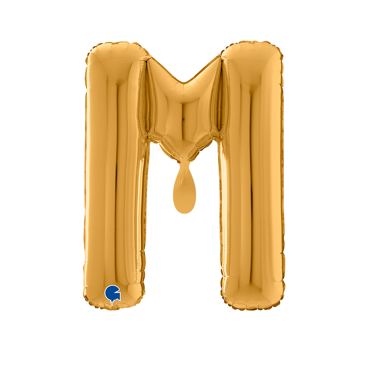 1 Ballon XL - Letter M - Goud