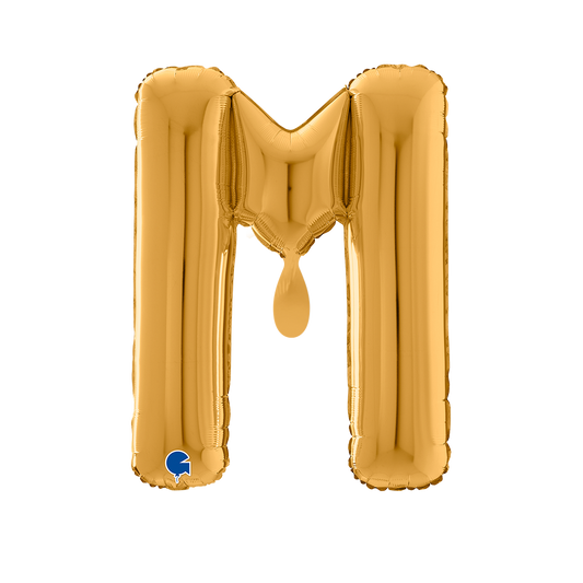 1 Ballon XL - Lettre M - Or