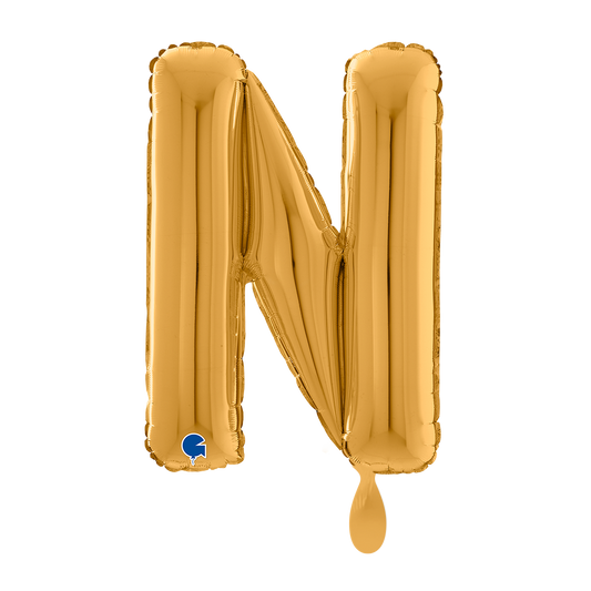 1 Ballon XL - Lettre N - Or