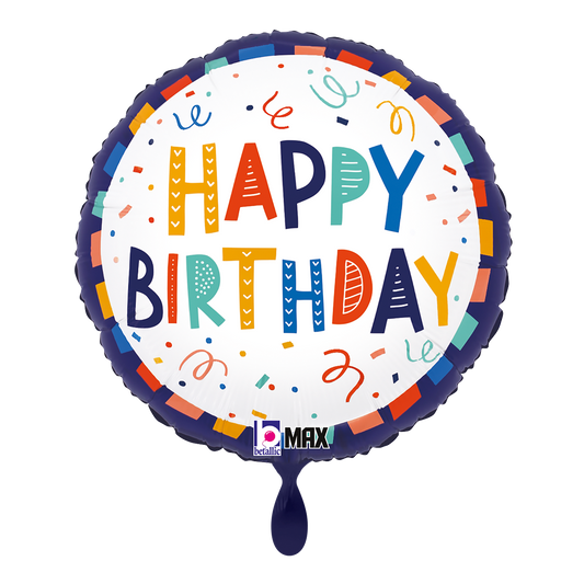 1 Ballon - Feestelijke verjaardag