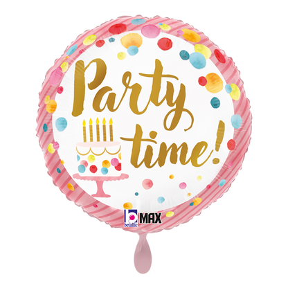 1 ballon - Satin rose d'anniversaire
