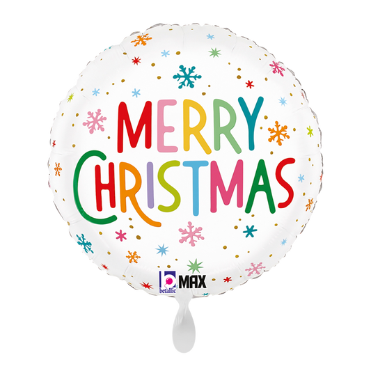 1 Ballon - Noël Flocons de neige colorés