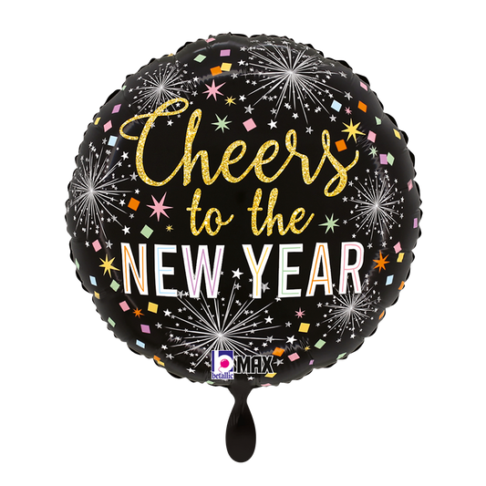 1 Ballon - Proost op het nieuwjaarsfeestje