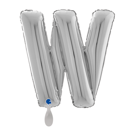 1 Ballon XL - Lettre W - Argent
