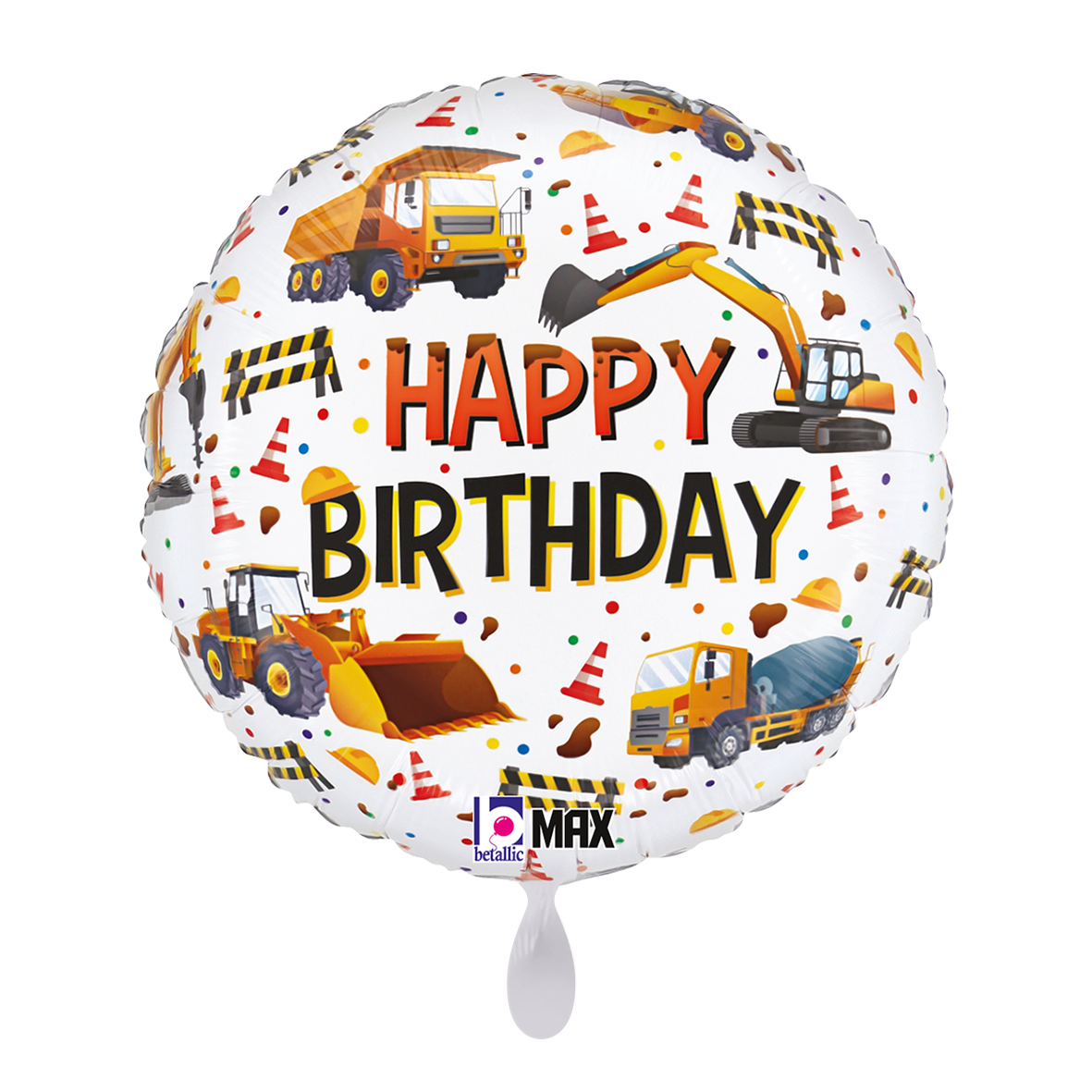 1 Ballon - Bouw Voertuig Verjaardag