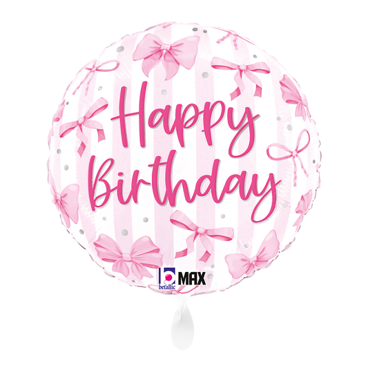 1 Ballon - jolis nœuds roses pour anniversaire