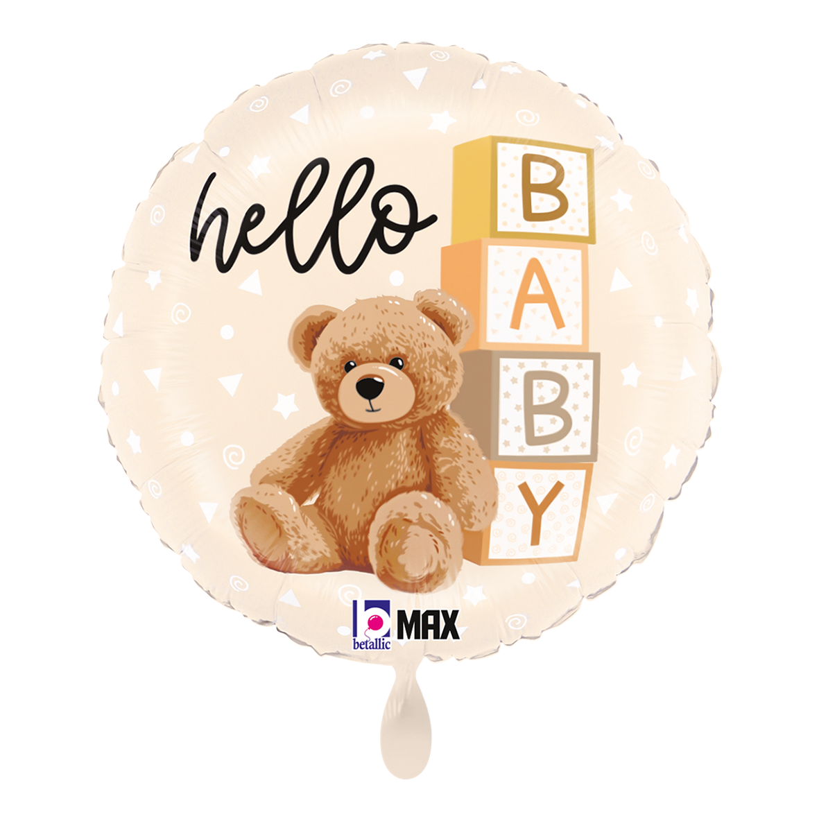1 Ballon - Hello Baby Ours en peluche