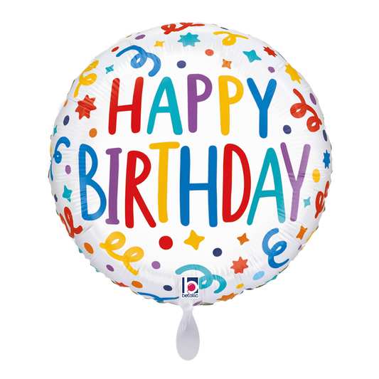 1 Ballon – Joyeux Anniversaire Fanions Amusants