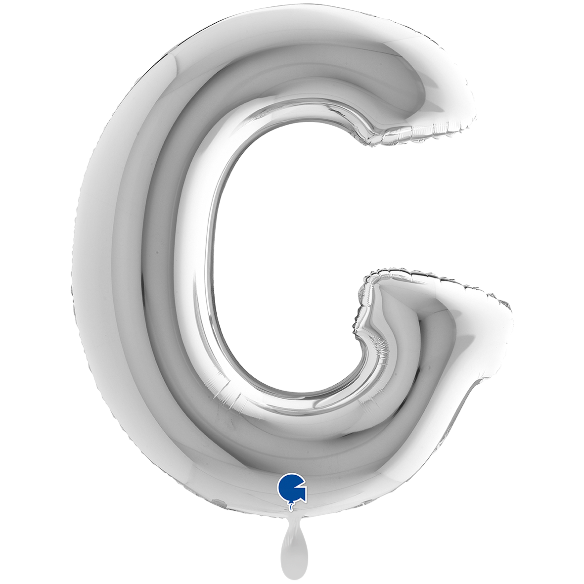 1 Ballon XXL - Letter G - Zilver