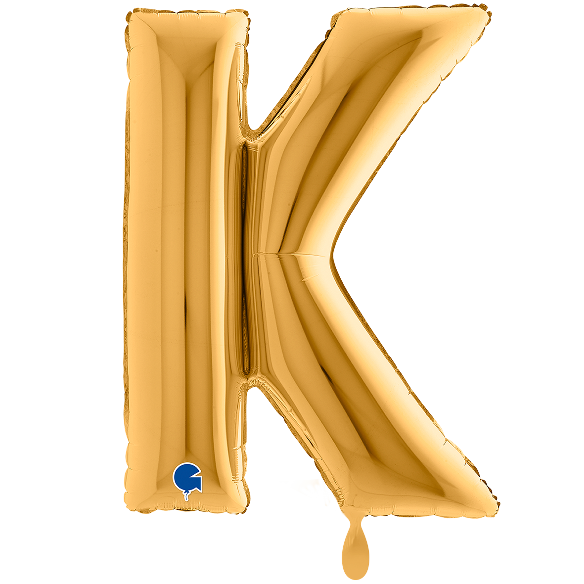 1 Ballon XXL - Letter K - Goud