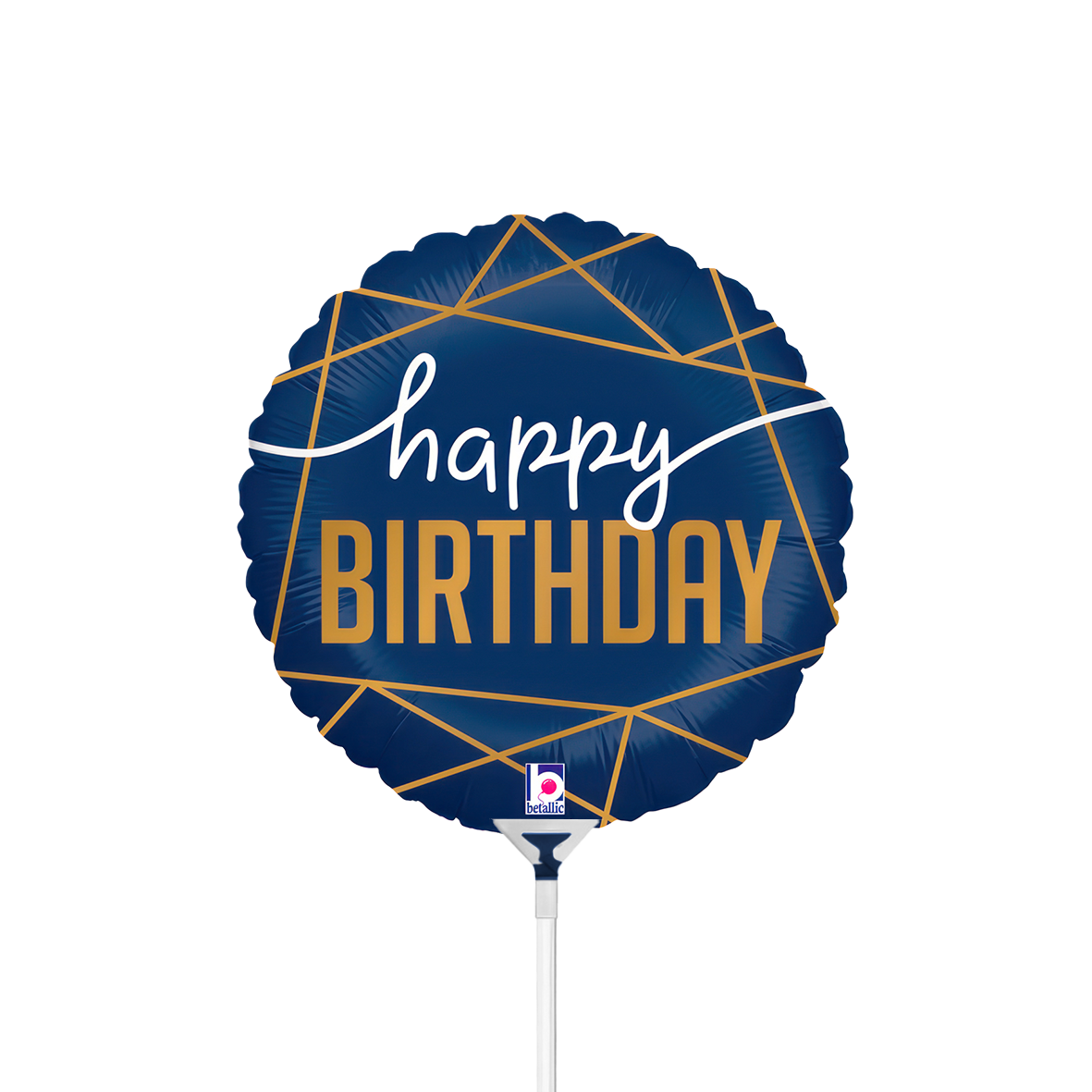 10 mini-ballons non gonflables - Anniversaire bleu marine (sans emballage)