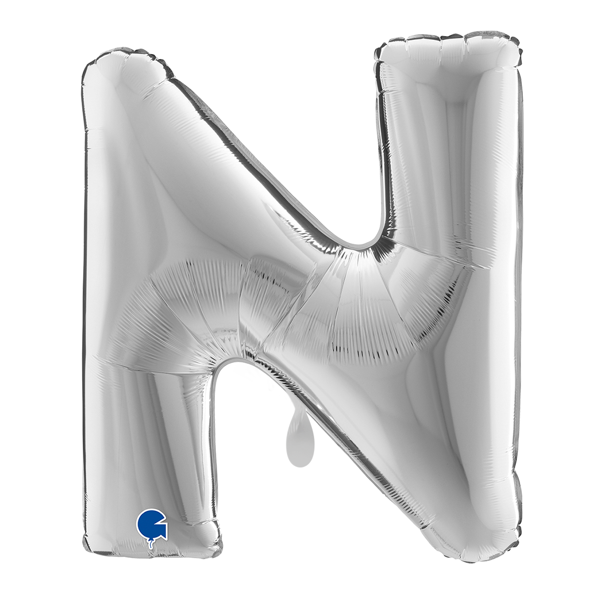 1 Ballon XXL – Letter N – Zilver