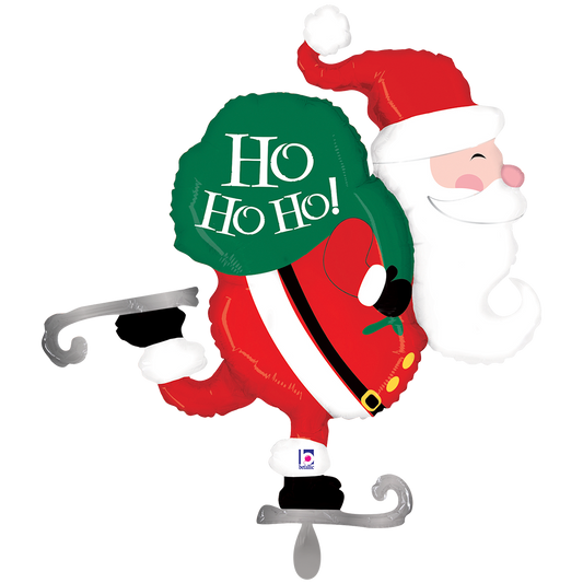 1 Ballon géant - Père Noël en patins