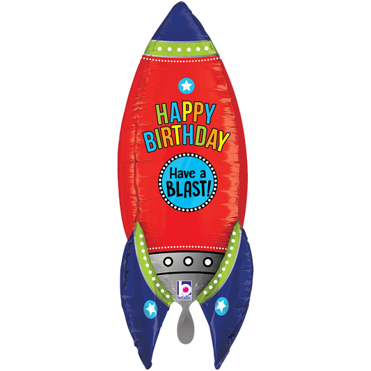 1 Ballon XXL - Dimensionals Blasting Birthday Rocket