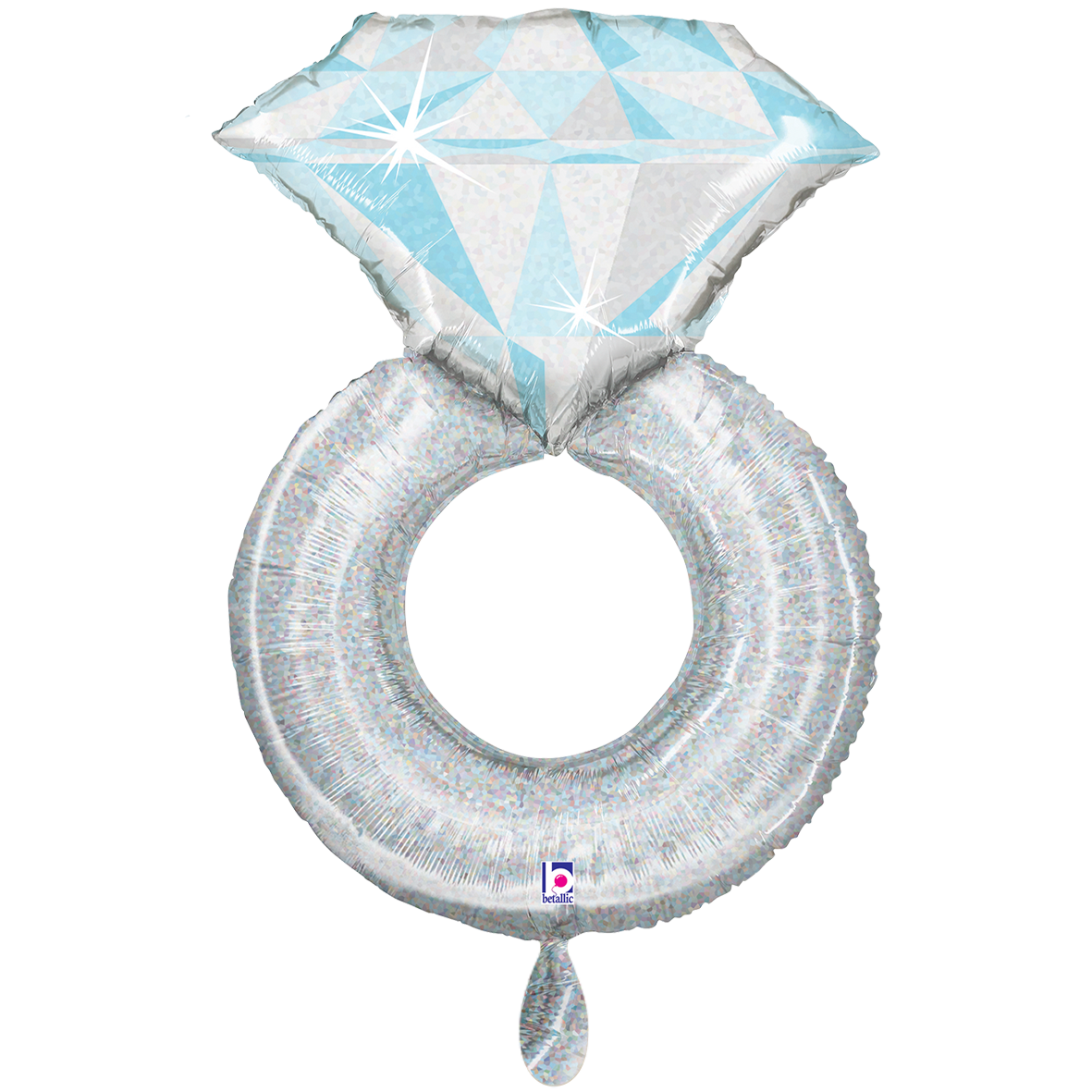 1 Ballon XXL - Bague de mariage platine