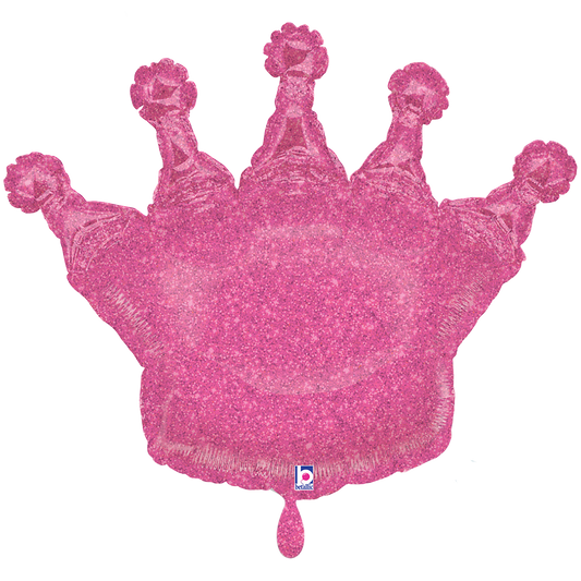 1 Ballon XXL - Couronne scintillante - Rose