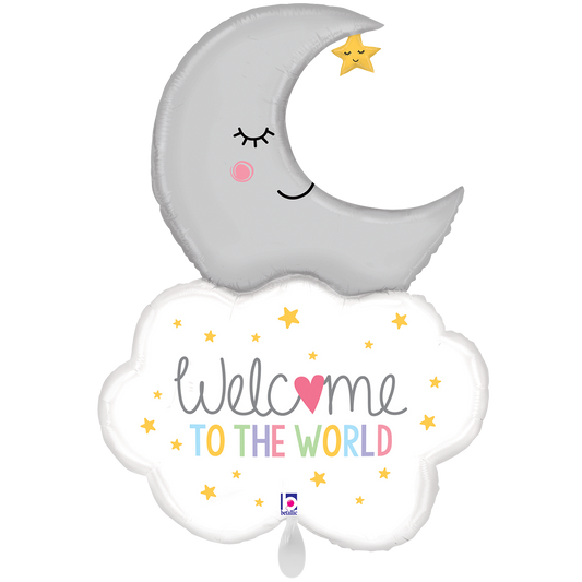 1 Ballon XXL – Welcome Baby Moon