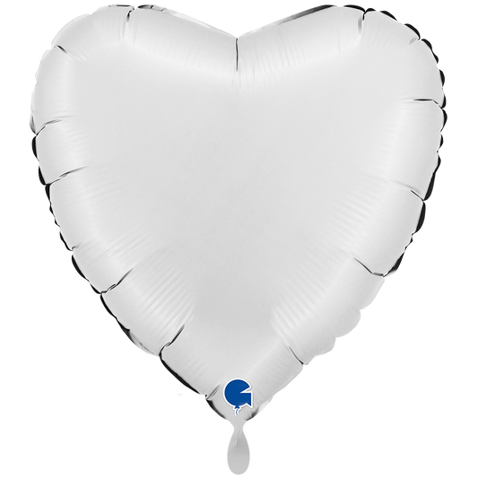 1 Ballon XXL - Hart - Satijnwit