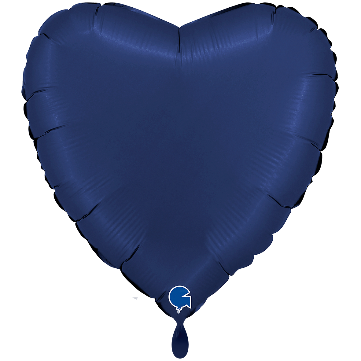 1 Ballon XXL - Hart - Satijn Blauw Navy