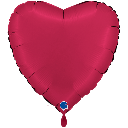 1 Ballon XXL - Hart - Satijn Kers