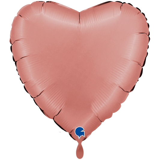 1 Ballon XXL - Hart - Satijn Roségoud