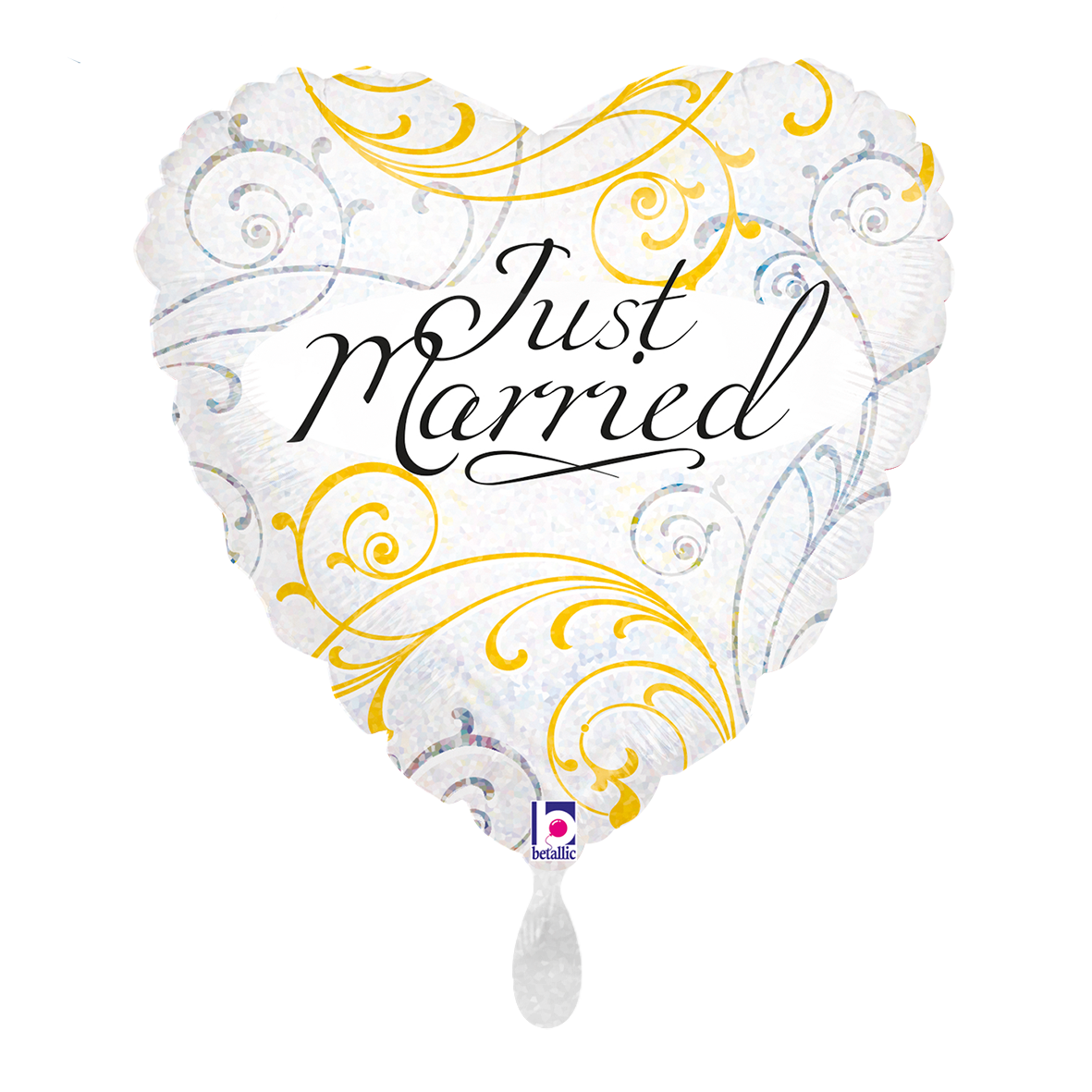 1 Ballon - Just Married Filigran