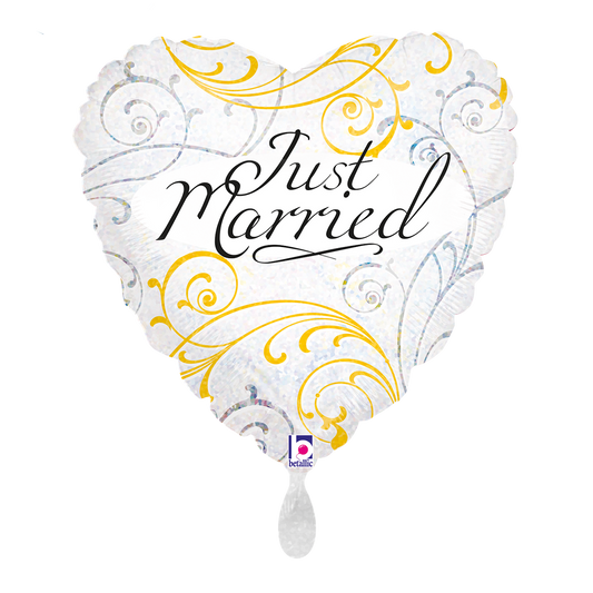 1 Ballon - Just Married Filigran