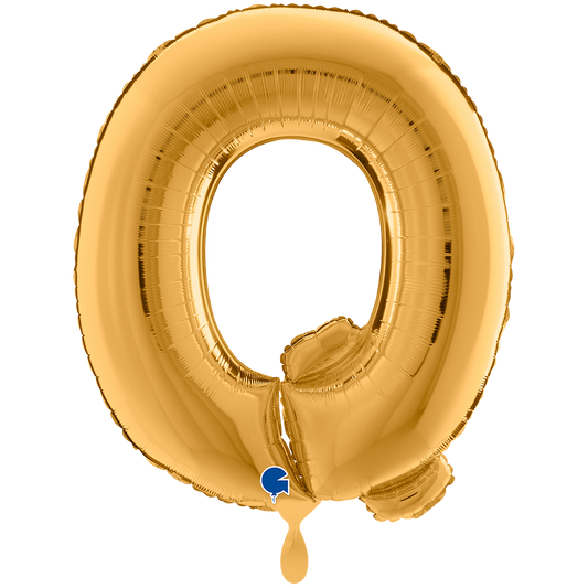 1 Ballon XXL - Letter Q - Goud