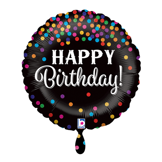 1 ballon - confettis d'anniversaire scintillants