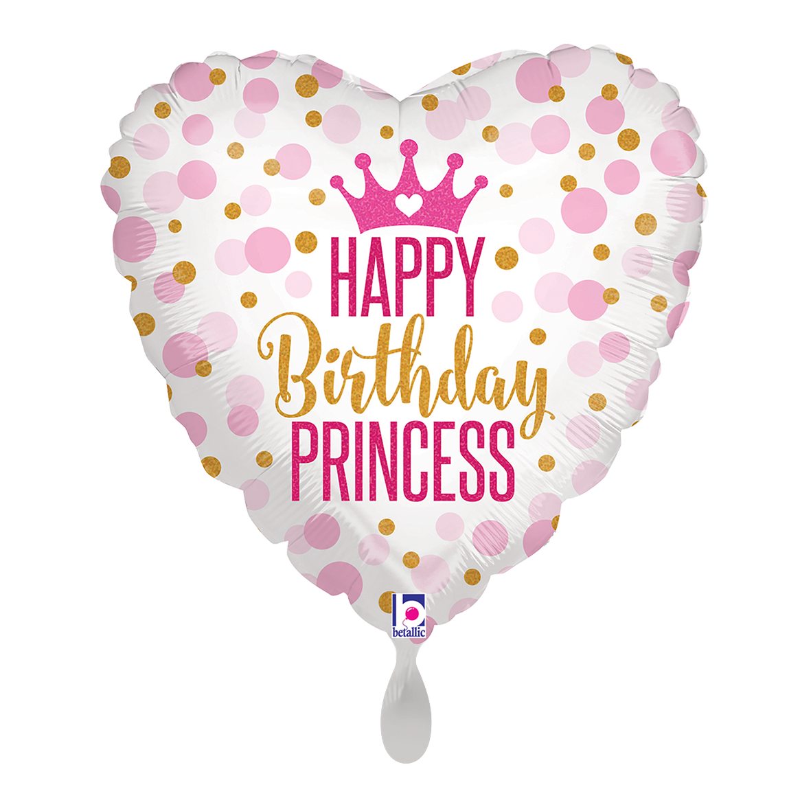 1 Ballon - Princesse d'anniversaire à paillettes