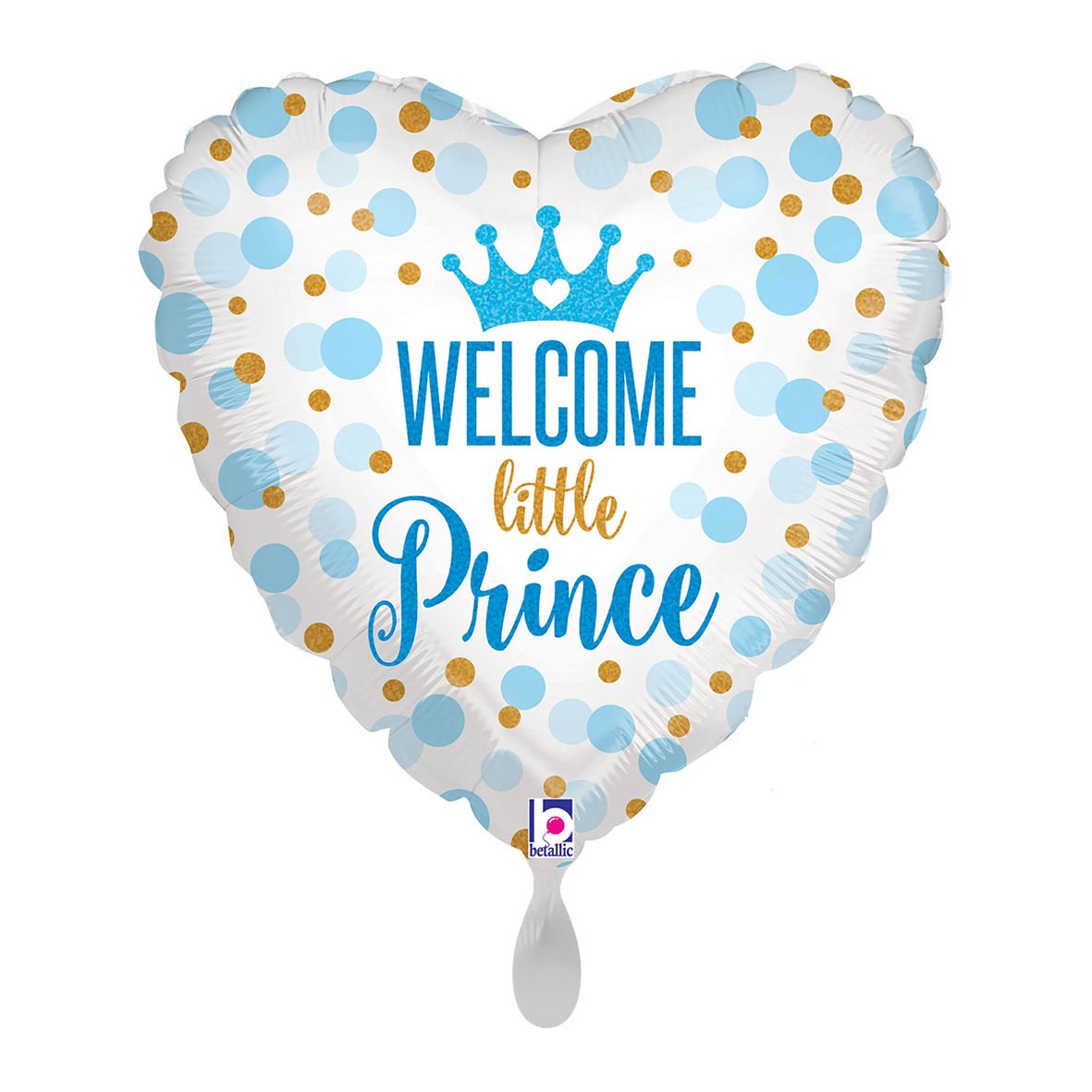 1 Ballon - Glitzer Baby Prinz