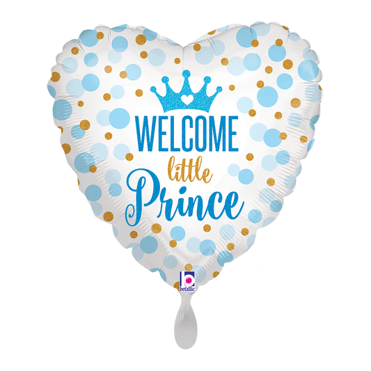 1 Ballon - Glitzer Baby Prinz