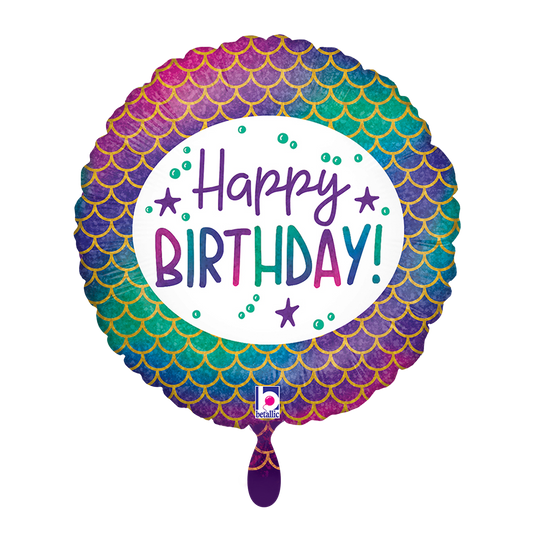 1 Ballon - Anniversaire Sirène à paillettes