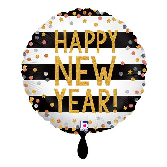 1 Ballon - Nieuwjaar Confetti