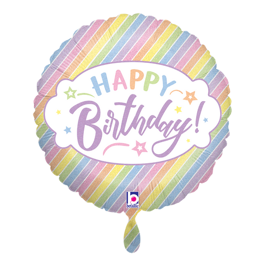 1 Ballon - Anniversaire Pastel